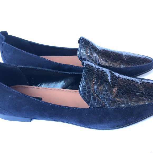Derek Lam Snake Skin/Suede Loafer; Size 10 - Picture 4 of 11